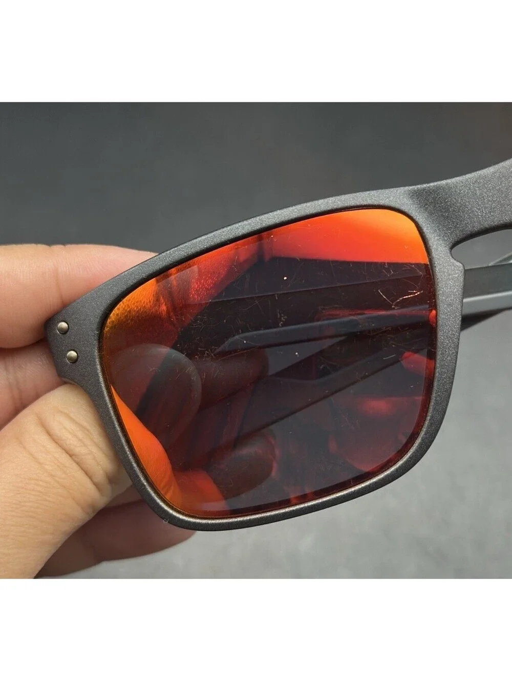 Oakley Holbrook Mix Metal Steel W/Ruby Iridium Lenses